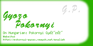 gyozo pokornyi business card